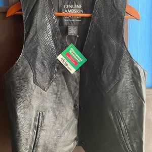 Giovanni Navarre Genuine lambskin black leather